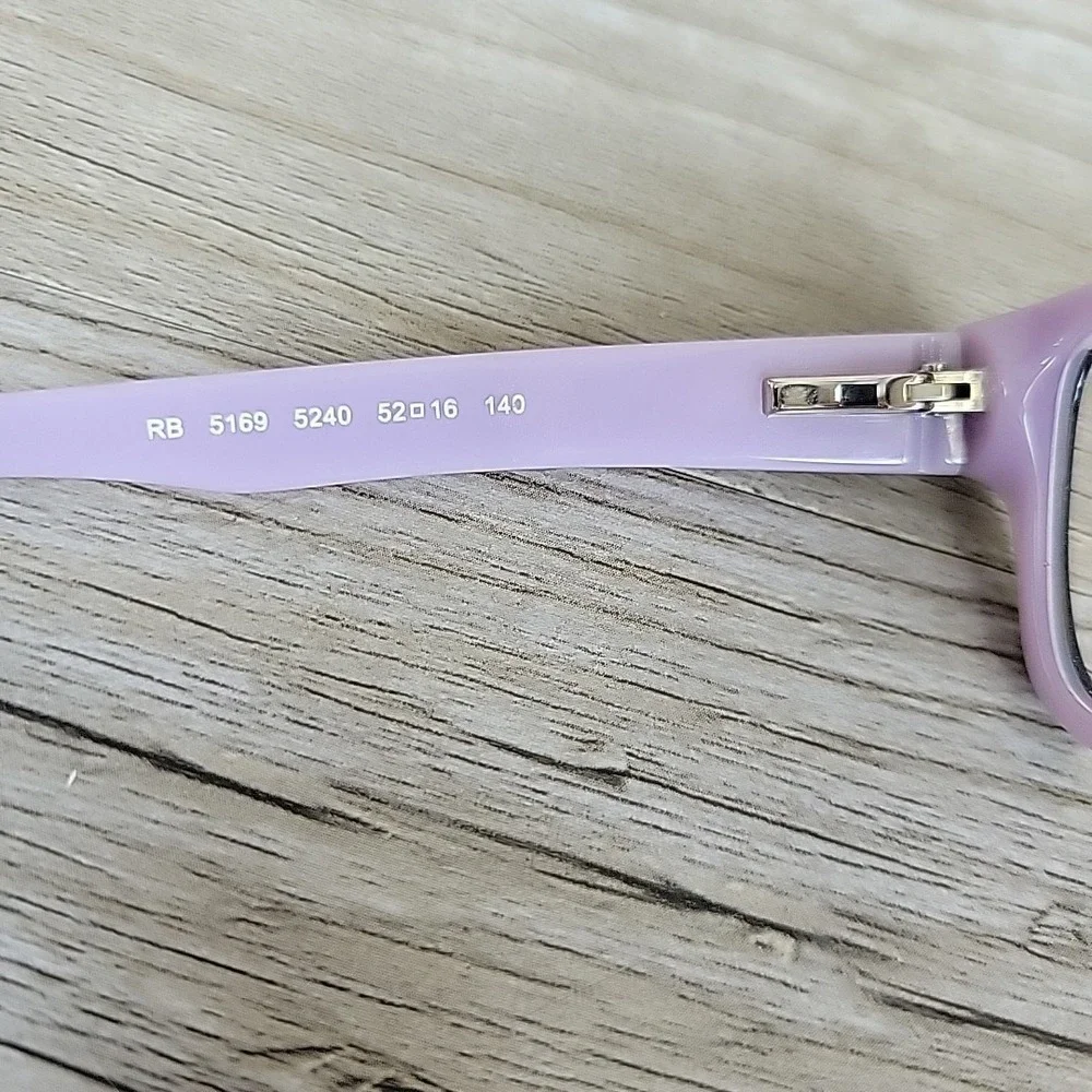 Ray-Ban RB5169 5240 Eyeglasses Frame Brown Tortoise Purple 52-16-140 Rectangular